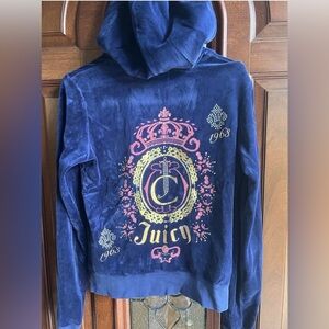 Juicy Couture Blue Velour Hoodie